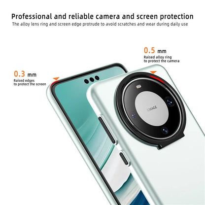 For Huawei Mate 60 Pro Case Lens Frame Kickstand Hard PC Phone Cover