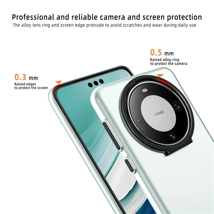 For Huawei Mate 60 Pro Case Lens Frame Kickstand Hard PC Phone Cover