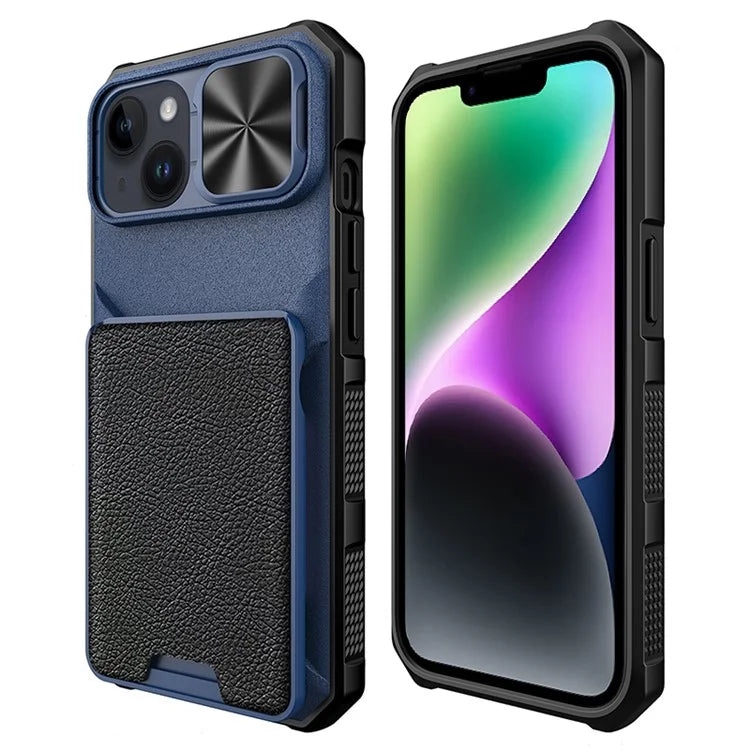 For iPhone 14 Plus Magnetic Case Slide Lens Cover Compatible with MagSafe