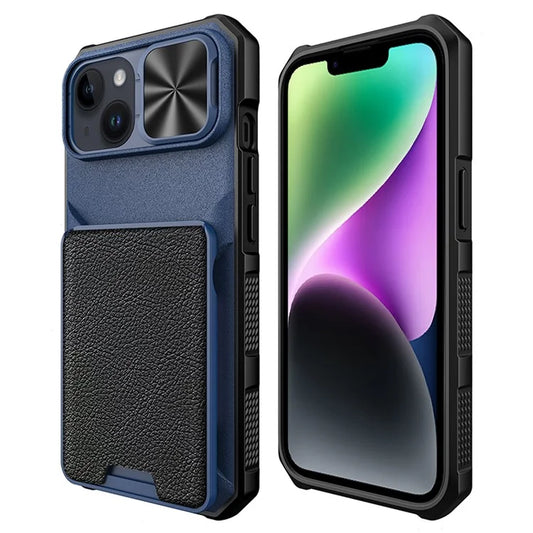 For iPhone 14 Plus Magnetic Case Slide Lens Cover Compatible with MagSafe