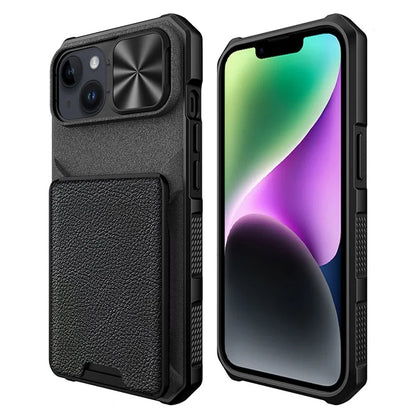 For iPhone 14 Plus Magnetic Case Slide Lens Cover Compatible with MagSafe