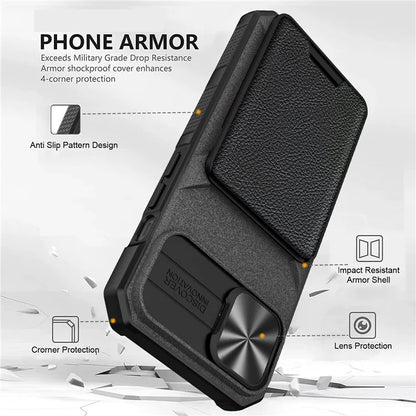 For iPhone 14 Plus Magnetic Case Slide Lens Cover Compatible with MagSafe