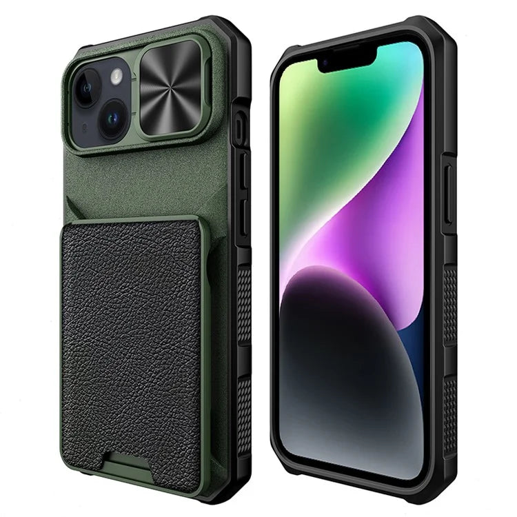 For iPhone 14 Plus Magnetic Case Slide Lens Cover Compatible with MagSafe