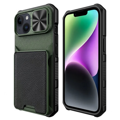 For iPhone 14 Plus Magnetic Case Slide Lens Cover Compatible with MagSafe