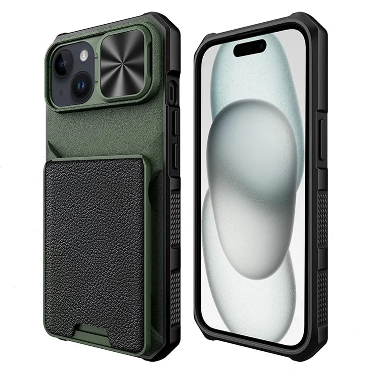 For iPhone 15 Plus Magnetic Case Compatible with MagSafe Card Slot Cover