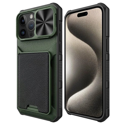 For iPhone 15 Pro Phone Case Compatible with MagSafe Card Holder Phone Cover