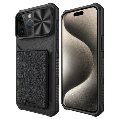 For iPhone 15 Pro Phone Case Compatible with MagSafe Card Holder Phone Cover