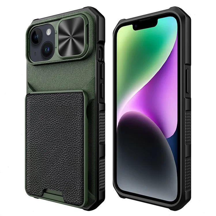 For iPhone 14 Case Card Holder Phone Cover Compatible with MagSafe