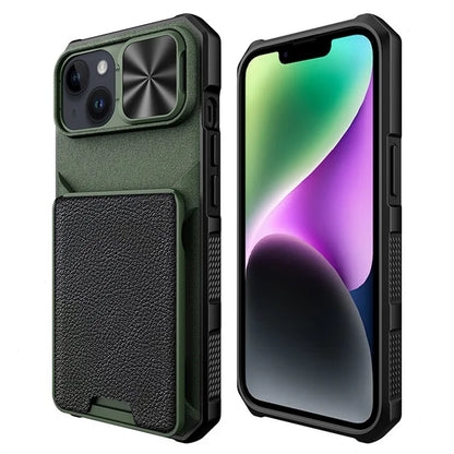 For iPhone 14 Case Card Holder Phone Cover Compatible with MagSafe