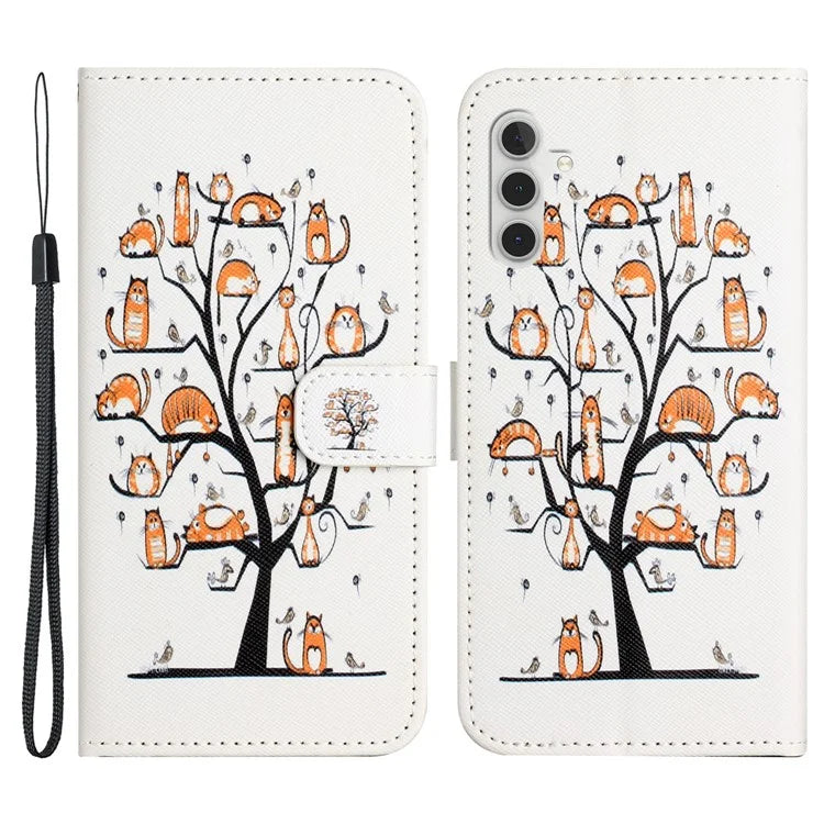 For Samsung Galaxy S24 Phone Case Pattern Printing PU Leather Flip Cover
