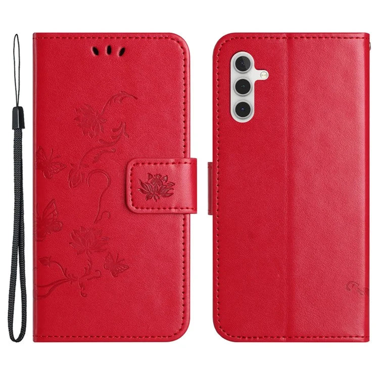 For Samsung Galaxy S24 Case Imprinted PU Leather Drop Resistant Cell Phone Cover