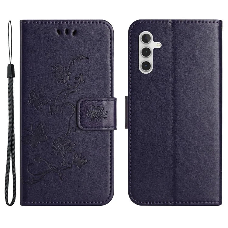 For Samsung Galaxy S24 Case Imprinted PU Leather Drop Resistant Cell Phone Cover