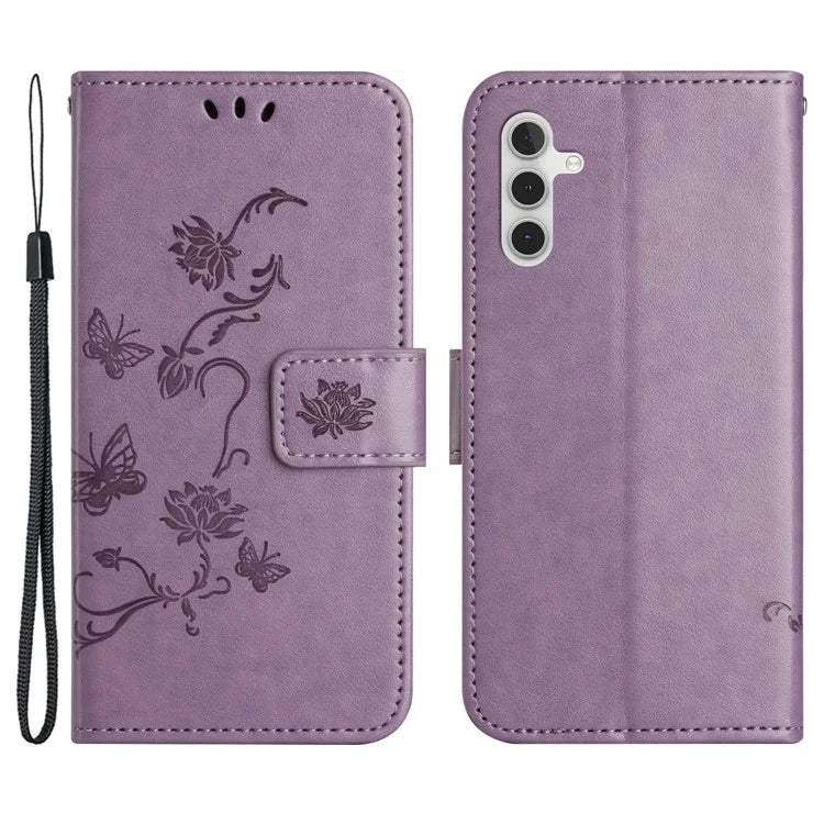 For Samsung Galaxy S24 Case Imprinted PU Leather Drop Resistant Cell Phone Cover