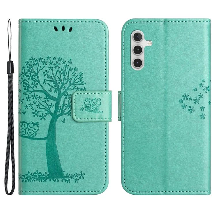 For Samsung Galaxy S24 Case Imprinted Leather Flip Stand Phone Cover with Wallet