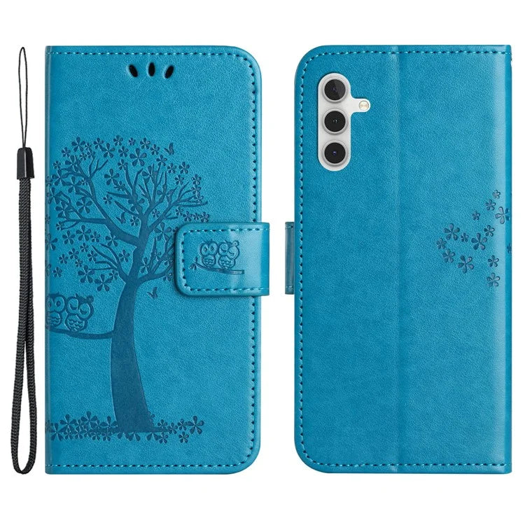 For Samsung Galaxy S24 Case Imprinted Leather Flip Stand Phone Cover with Wallet