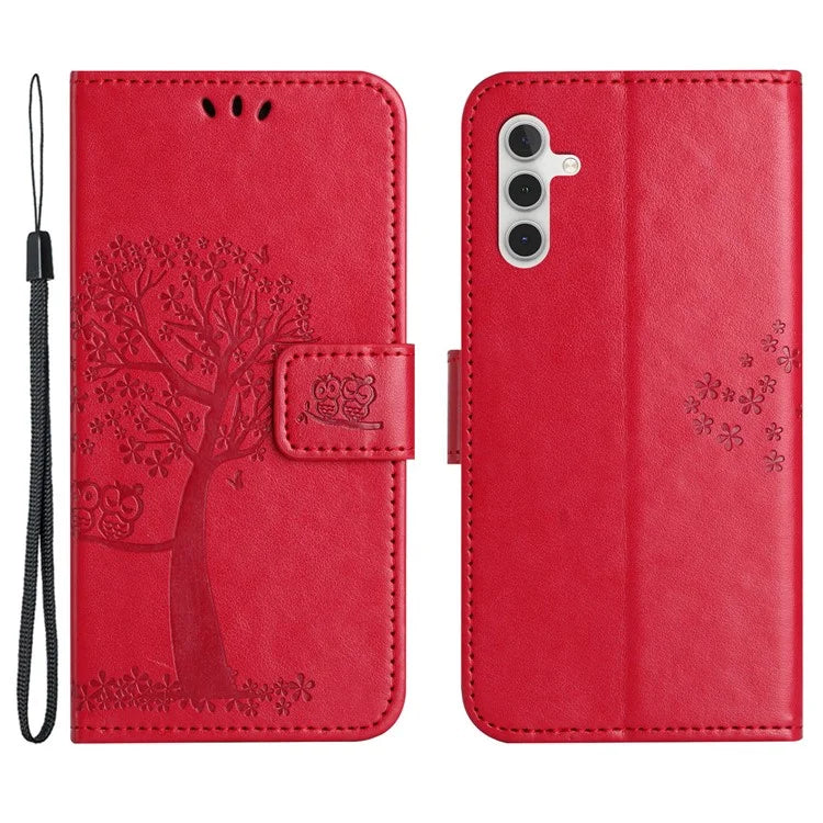 For Samsung Galaxy S24 Case Imprinted Leather Flip Stand Phone Cover with Wallet