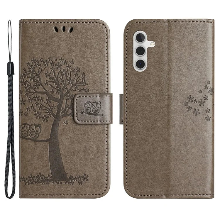 For Samsung Galaxy S24 Case Imprinted Leather Flip Stand Phone Cover with Wallet
