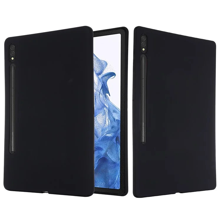 For Samsung Galaxy Tab S9 Ultra Liquid Silicone Case Microfiber Lining Tablet Cover