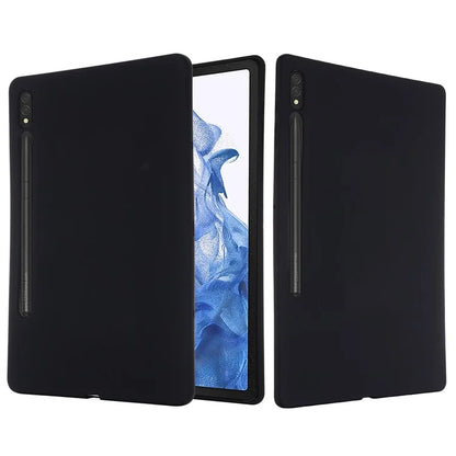For Samsung Galaxy Tab S9 Ultra Liquid Silicone Case Microfiber Lining Tablet Cover