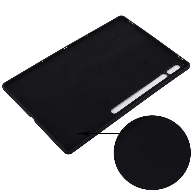 For Samsung Galaxy Tab S9 Ultra Liquid Silicone Case Microfiber Lining Tablet Cover