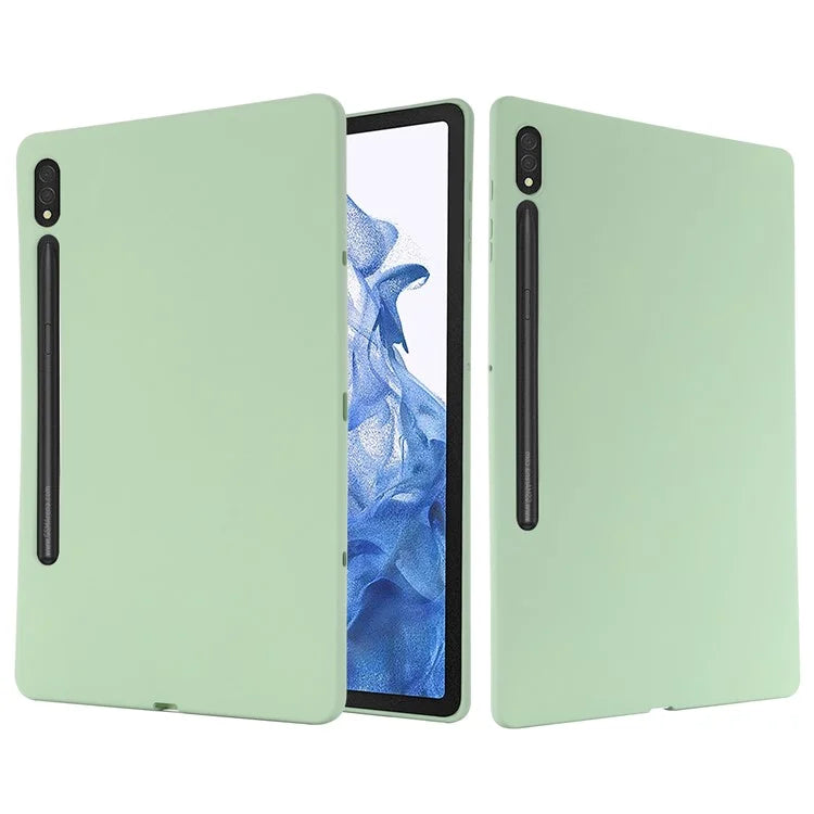 For Samsung Galaxy Tab S9 Ultra Liquid Silicone Case Microfiber Lining Tablet Cover