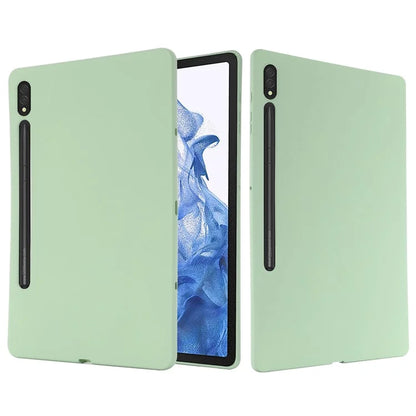 For Samsung Galaxy Tab S9 Ultra Liquid Silicone Case Microfiber Lining Tablet Cover