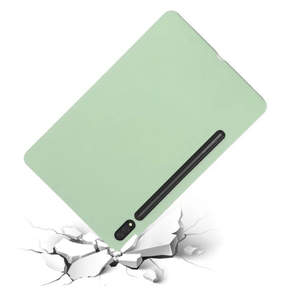 For Samsung Galaxy Tab S9 Ultra Liquid Silicone Case Microfiber Lining Tablet Cover