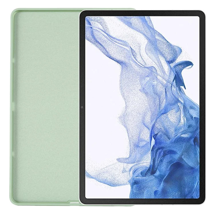 For Samsung Galaxy Tab S9 Ultra Liquid Silicone Case Microfiber Lining Tablet Cover