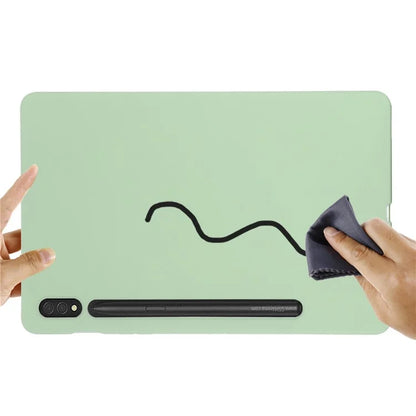 For Samsung Galaxy Tab S9 Ultra Liquid Silicone Case Microfiber Lining Tablet Cover