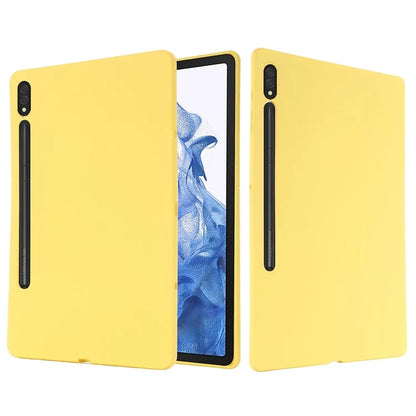 For Samsung Galaxy Tab S9 Ultra Liquid Silicone Case Microfiber Lining Tablet Cover