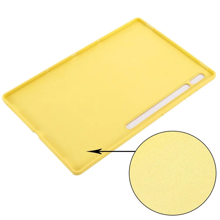 For Samsung Galaxy Tab S9 Ultra Liquid Silicone Case Microfiber Lining Tablet Cover