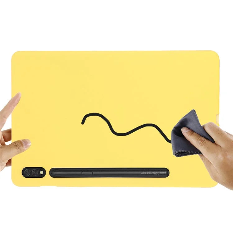 For Samsung Galaxy Tab S9 Ultra Liquid Silicone Case Microfiber Lining Tablet Cover