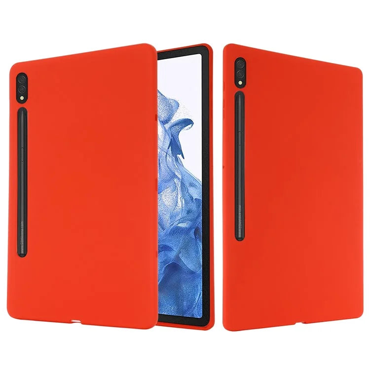 For Samsung Galaxy Tab S9 Ultra Liquid Silicone Case Microfiber Lining Tablet Cover