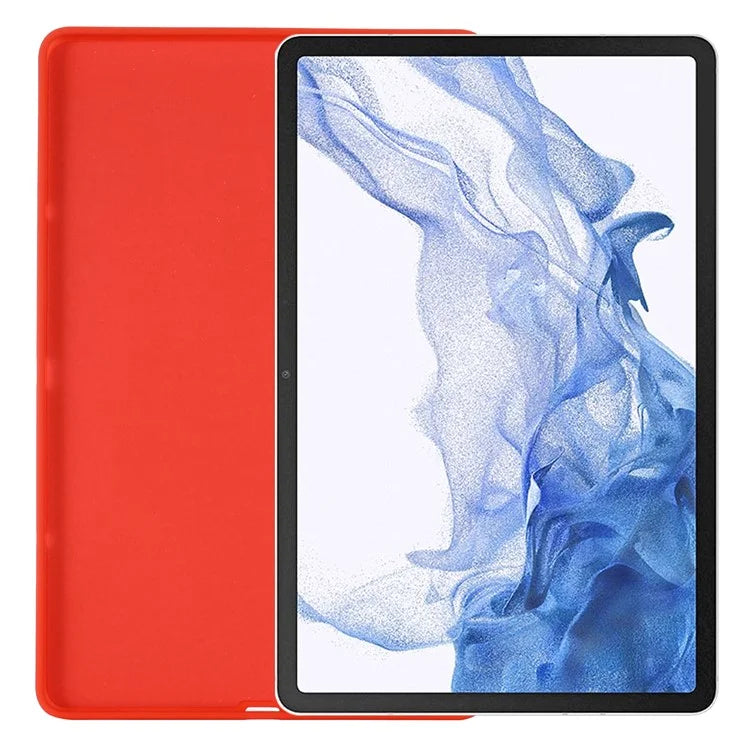 For Samsung Galaxy Tab S9 Ultra Liquid Silicone Case Microfiber Lining Tablet Cover