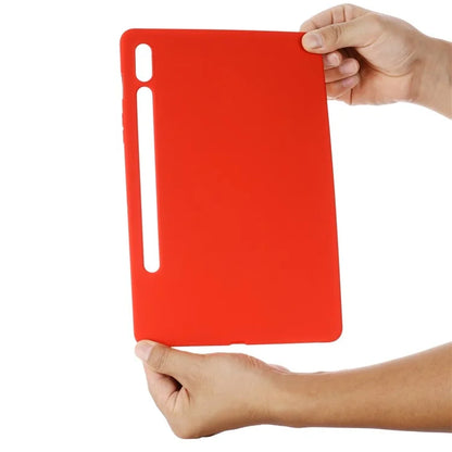 For Samsung Galaxy Tab S9 Ultra Liquid Silicone Case Microfiber Lining Tablet Cover