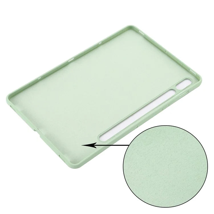 For Samsung Galaxy Tab S9 FE Case Microfiber Lining Liquid Silicone Cover
