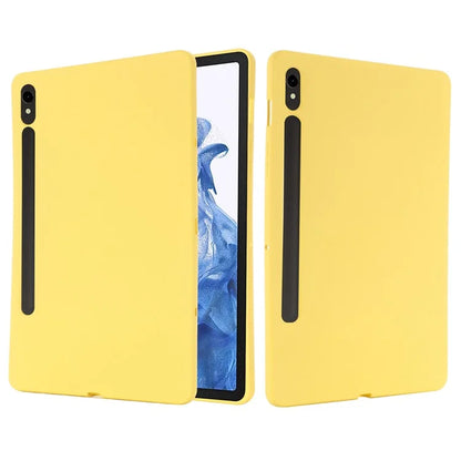 For Samsung Galaxy Tab S9 FE Case Microfiber Lining Liquid Silicone Cover