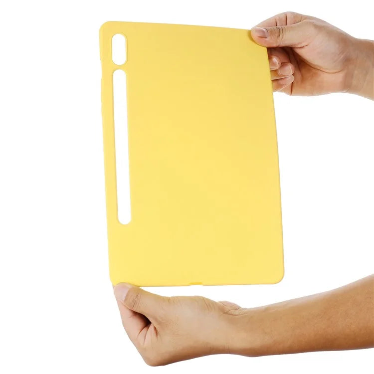 For Samsung Galaxy Tab S9 FE Case Microfiber Lining Liquid Silicone Cover