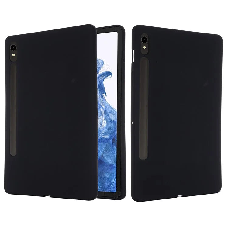 For Samsung Galaxy Tab S9 FE Case Microfiber Lining Liquid Silicone Cover