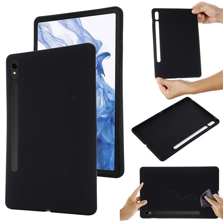 For Samsung Galaxy Tab S9 FE Case Microfiber Lining Liquid Silicone Cover