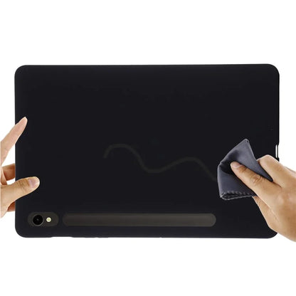 For Samsung Galaxy Tab S9 FE Case Microfiber Lining Liquid Silicone Cover