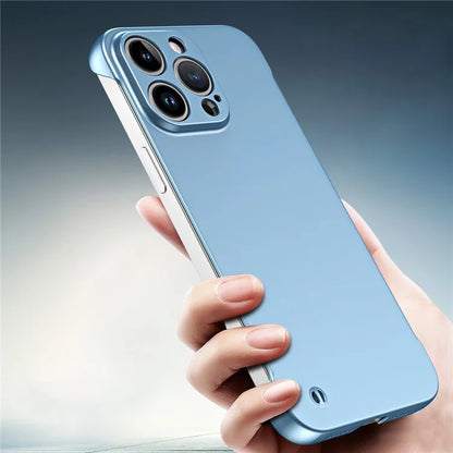 For iPhone 15 Pro Max Borderless Case Matte PC Slim Phone Cover