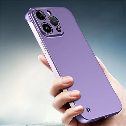 For iPhone 15 Pro Max Borderless Case Matte PC Slim Phone Cover