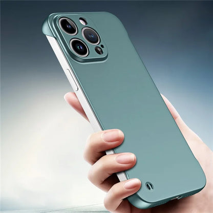 For iPhone 15 Pro Max Borderless Case Matte PC Slim Phone Cover