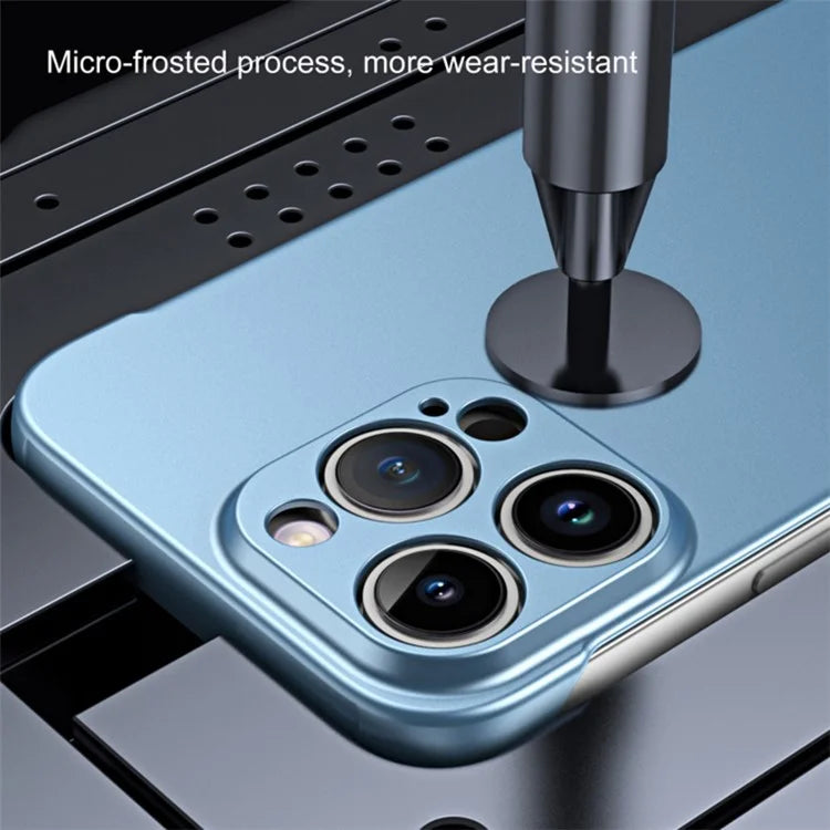 For iPhone 15 Pro Max Borderless Case Matte PC Slim Phone Cover
