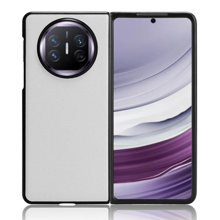 For Huawei Mate X5 Phone Case Carbon Fiber Texture PU Leather+PC Back Cover