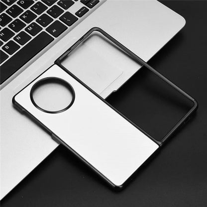 For Huawei Mate X5 Phone Case Carbon Fiber Texture PU Leather+PC Back Cover