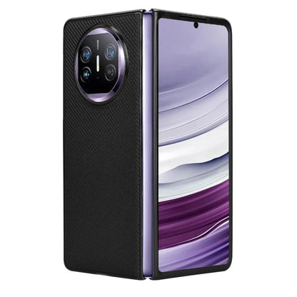 For Huawei Mate X5 Phone Case Carbon Fiber Texture PU Leather+PC Back Cover
