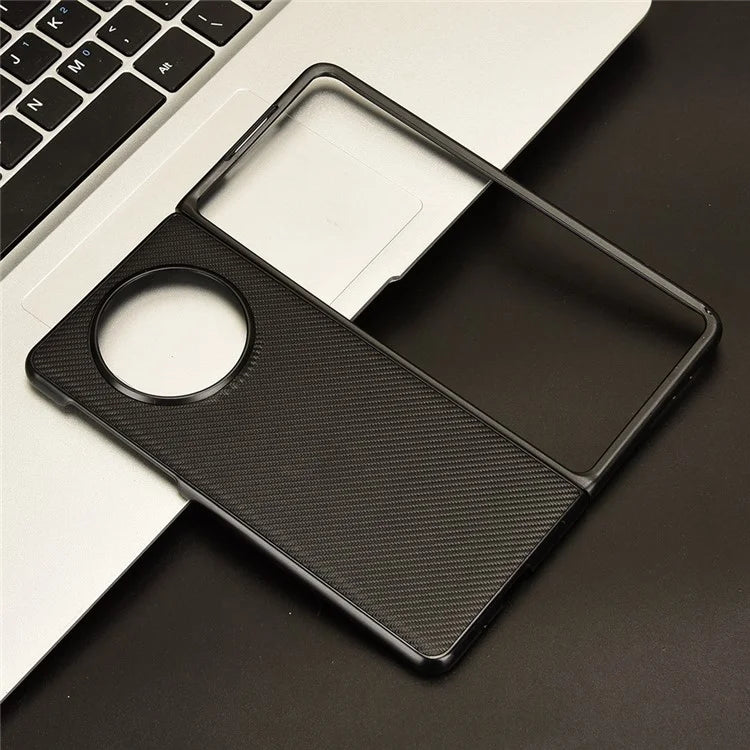 For Huawei Mate X5 Phone Case Carbon Fiber Texture PU Leather+PC Back Cover