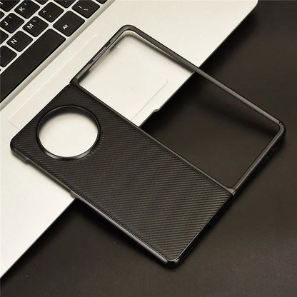 For Huawei Mate X5 Phone Case Carbon Fiber Texture PU Leather+PC Back Cover